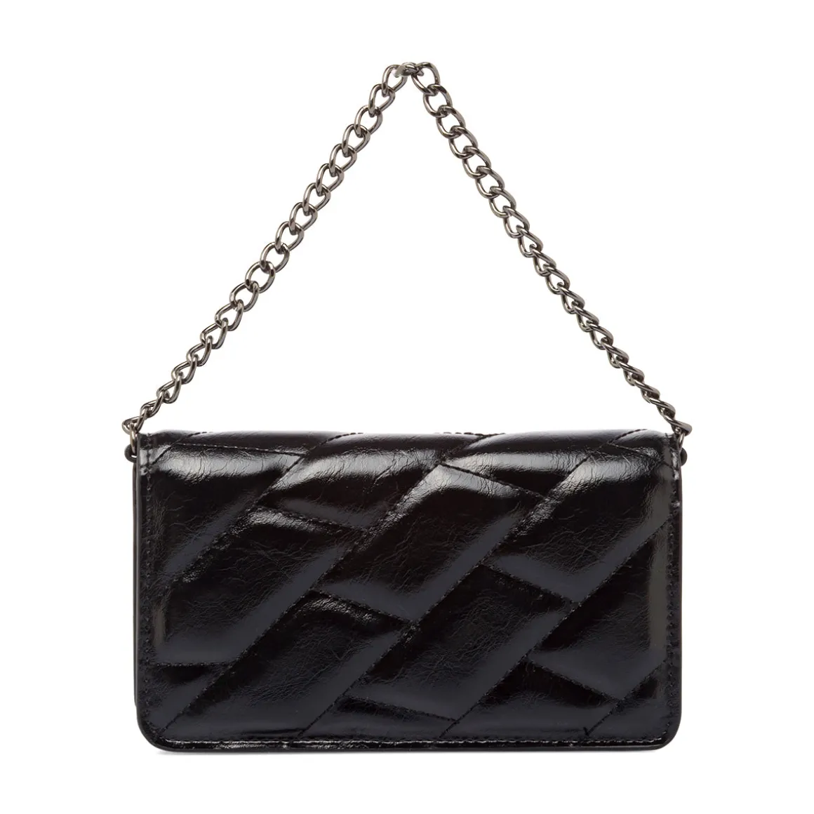 Borsa a tracolla nera da Donna effetto vernice Lora Ferres