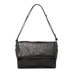 Borsa a tracolla nera da Donna effetto invecchiato Lora Ferres
