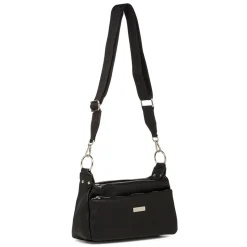 Borsa a tracolla nera da Donna con tasche e logo Lora Ferres