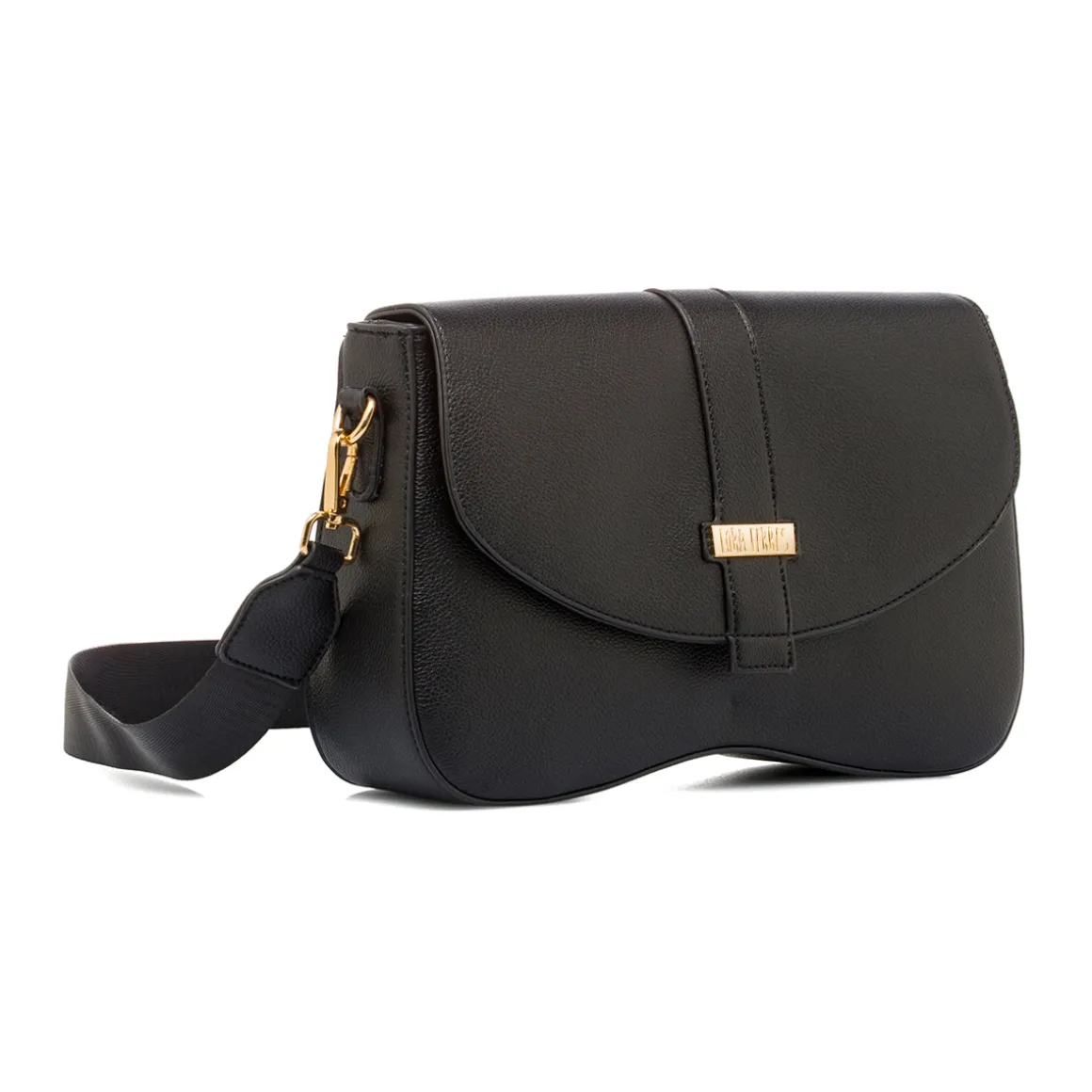 Borsa a tracolla nera da Donna con Patta Lora Ferres