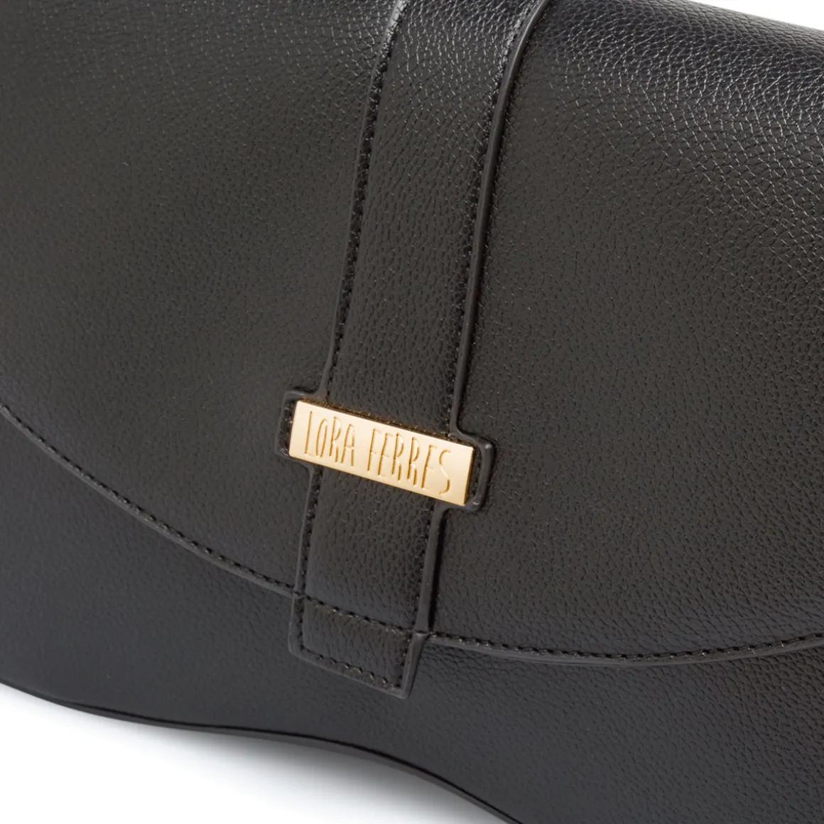 Borsa a tracolla nera da Donna con Patta Lora Ferres