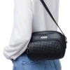 Borsa a tracolla nera da Donna con dettagli traforati Lora Ferres