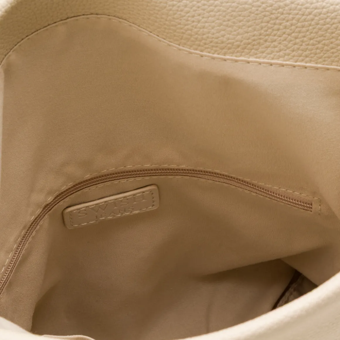 Borsa a Tracolla Nude da Donna con catena e logo Swish Jeans