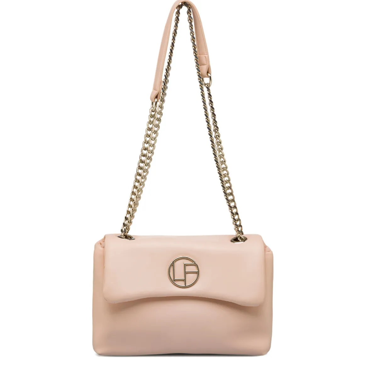 Borsa a tracolla rosa da Donna con catena dorata Lora Ferres