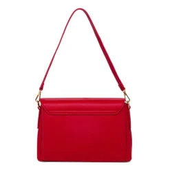 Borsa a tracolla rossa da Donna con logo in metallo Lora Ferres