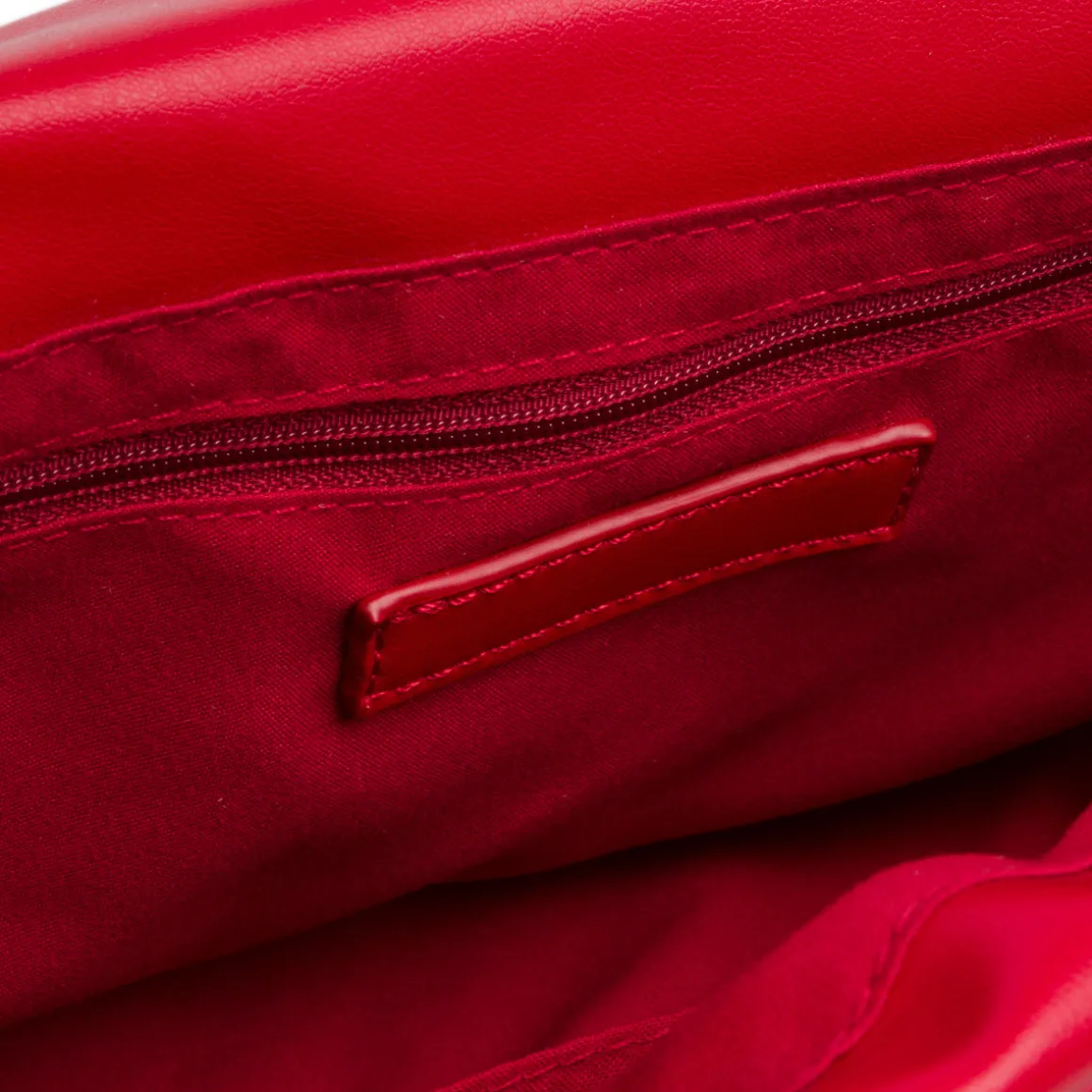 Borsa a tracolla rossa da Donna con catena e dettaglio logo Lora Ferres
