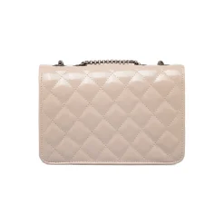 Borsa a tracolla taupe da Donna con trapuntatura a rombi Lora Ferres