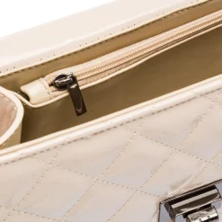 Borsa a tracolla taupe da Donna con trapuntatura a rombi Lora Ferres