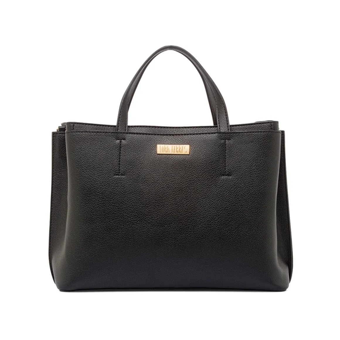 Borsa nera da Donna con dettaglio cuciture a vista Lora Ferres