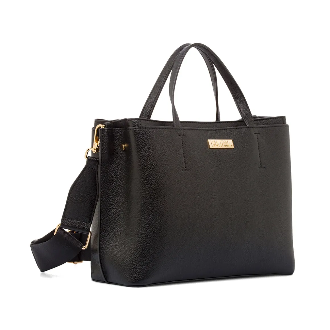 Borsa nera da Donna con dettaglio cuciture a vista Lora Ferres