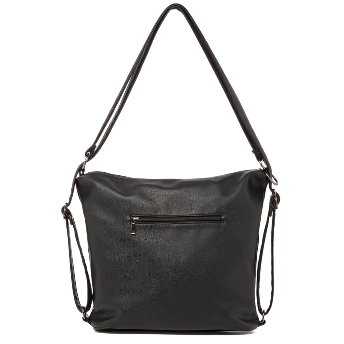 Borsa nera da Donna con tracolla e doppia zip Lora Ferres