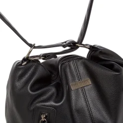 Borsa nera da Donna con tracolla e doppia zip Lora Ferres