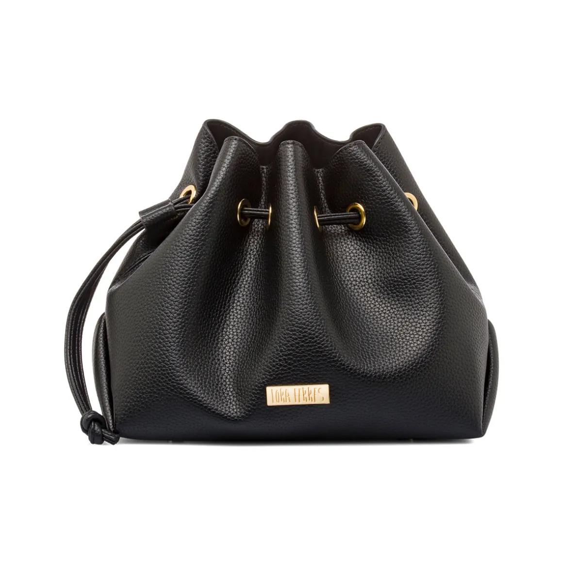 Borsa Secchiello da Donna Nera con Tracolla Regolabile Lora Ferres