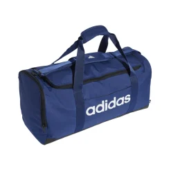 Borsa sportiva blu con logo frontale adidas