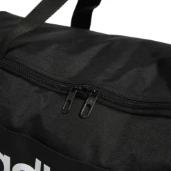 Borsa sportiva nera con logo frontale adidas
