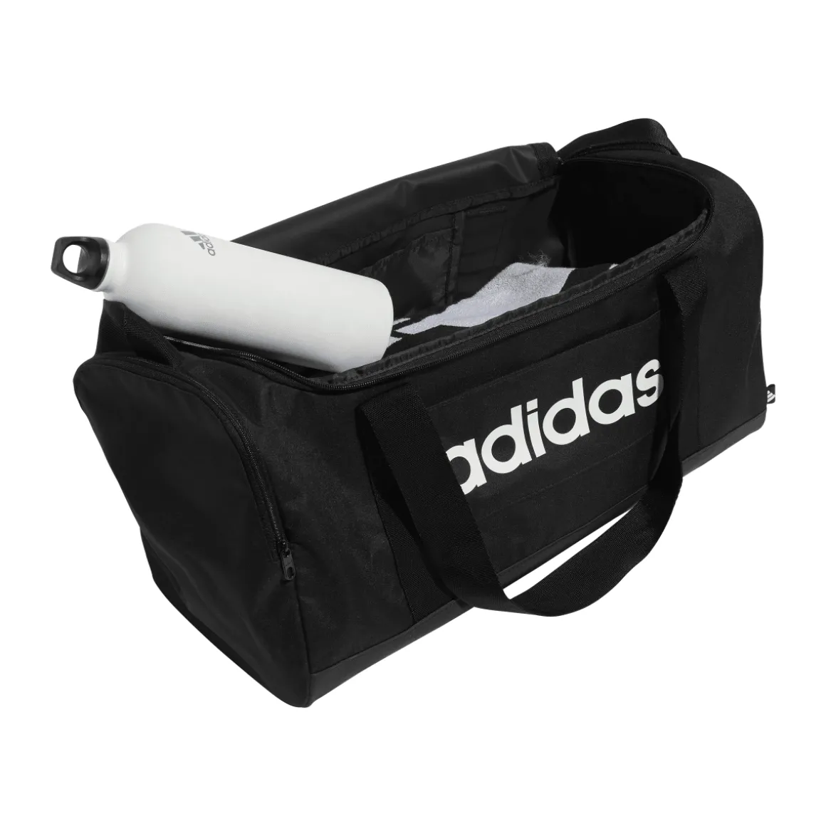 Borsa sportiva nera con manico e tracolla adidas