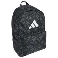 Borsa sportiva nera Unisex con stampa adidas
