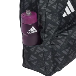 Borsa sportiva nera Unisex con stampa adidas