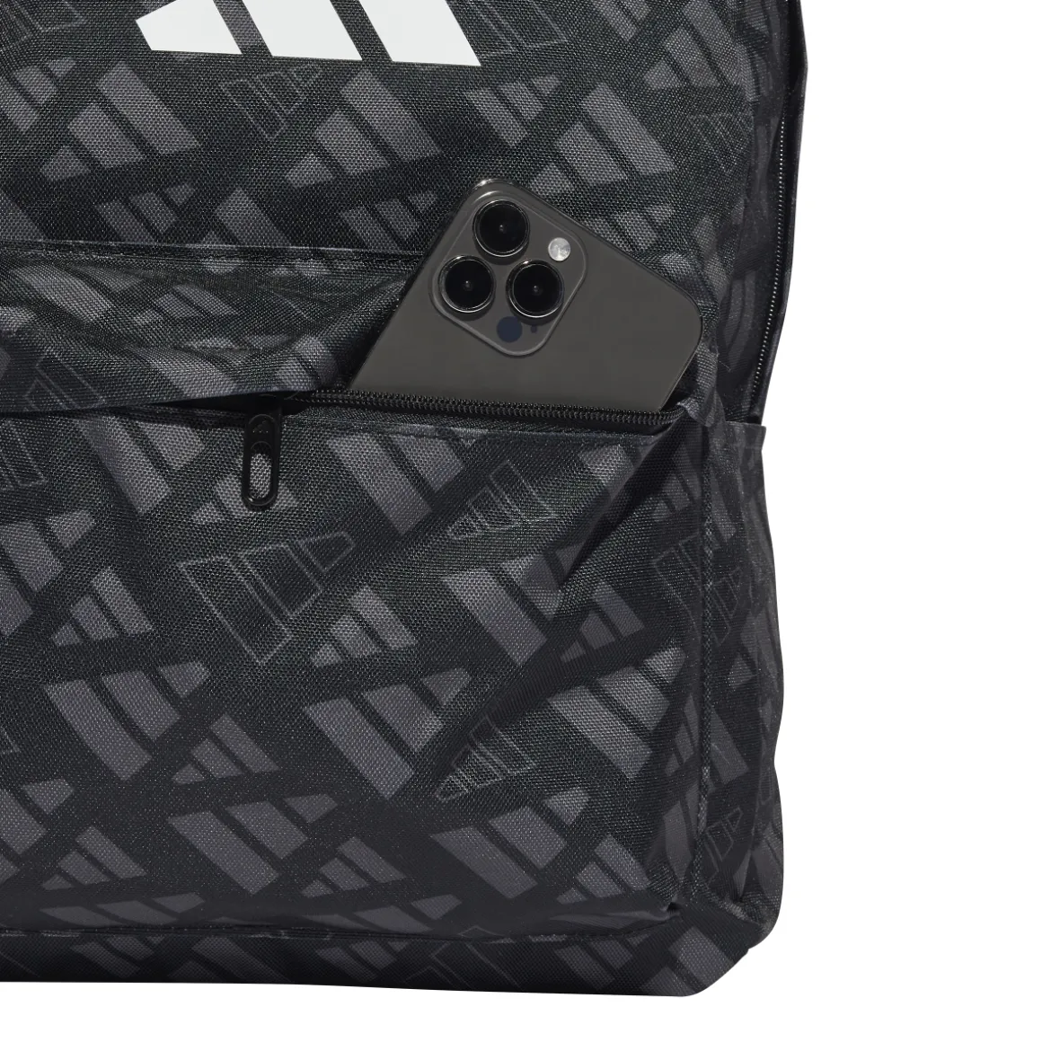Borsa sportiva nera Unisex con stampa adidas