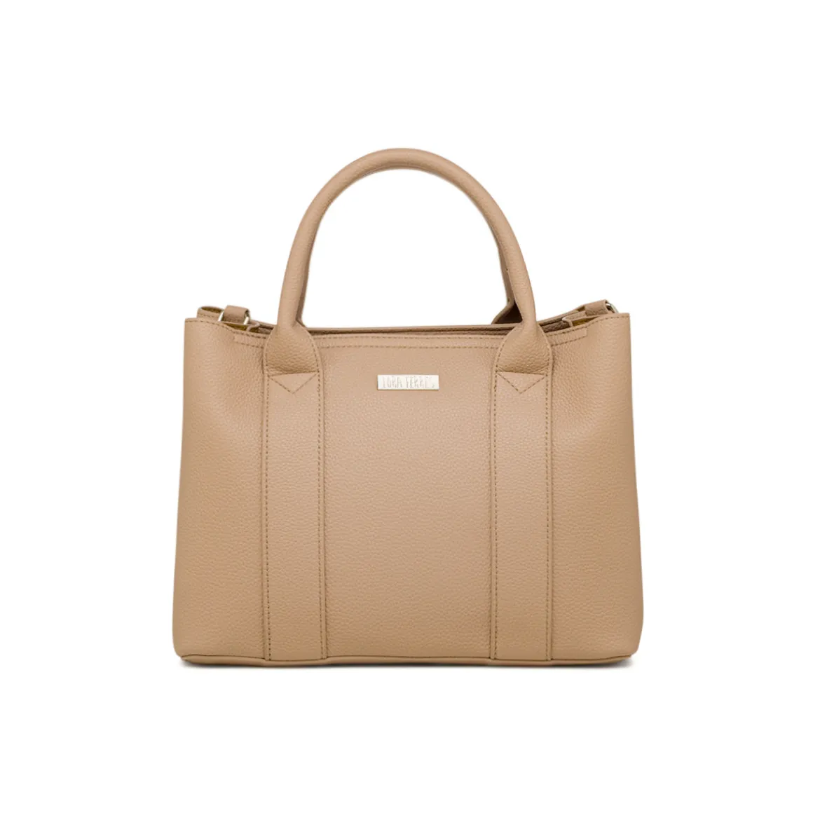 Borse a mano beige da Donna con logo in metallo Lora Ferres