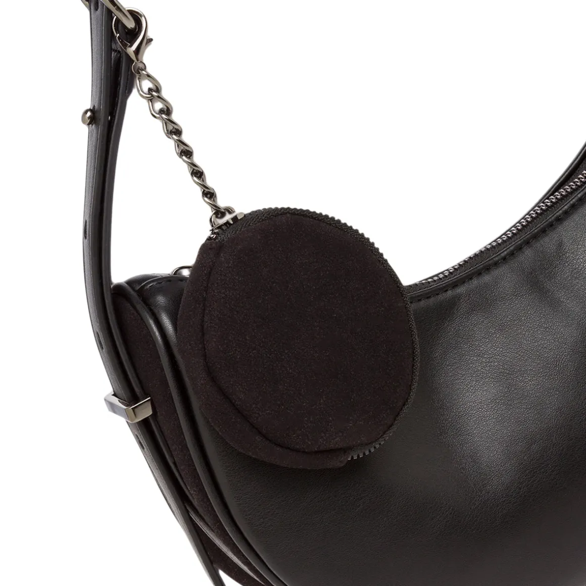 Borse a spalla nera da Donna con logo e portamonete rimovibile Lora Ferres