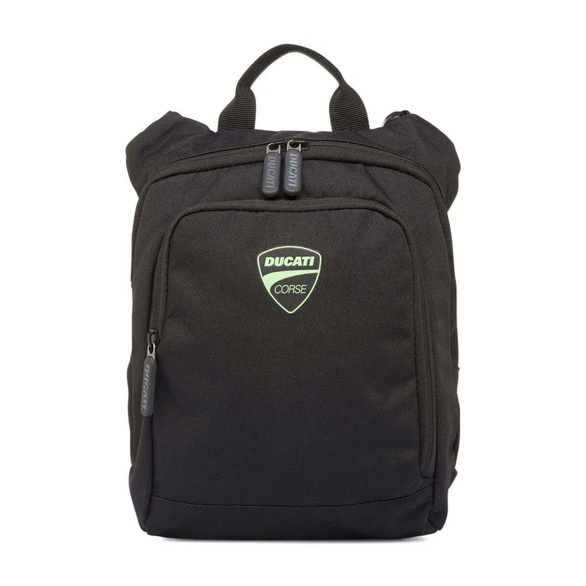 Borsello a tracolla da Uomo nero con logo verde fluo Ducati Corse