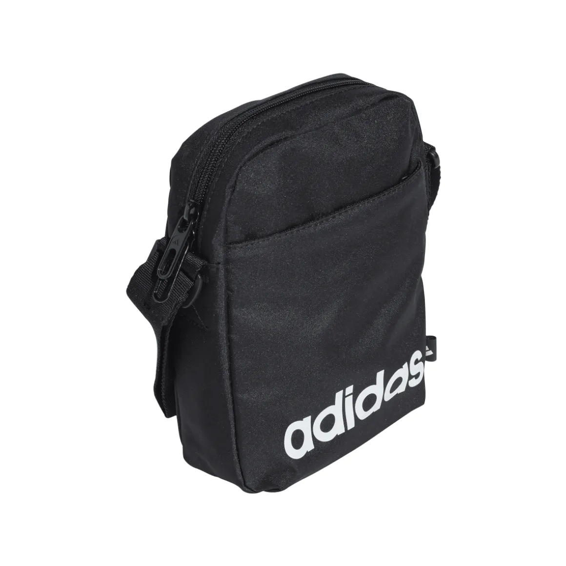 Borsello nero con tasca e logo frontale adidas