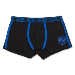 Boxer neri da bambino con logo Inter