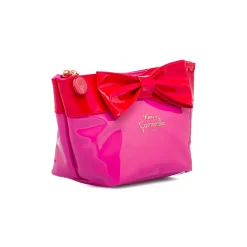 Busta beauty case fucsia e rossa con fiocco Camomilla Milano Sweet Stripes