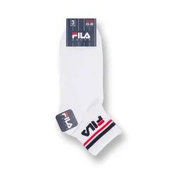 Calzini 3 paia bianchi corti in Cotone con logo Fila