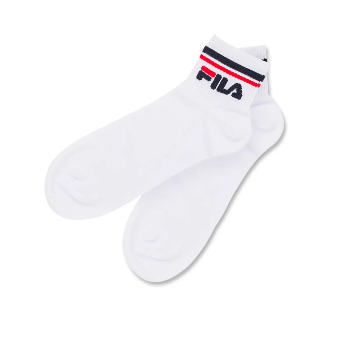 Calzini 3 paia bianchi corti in Cotone con logo Fila