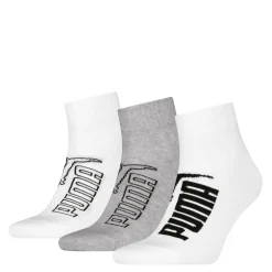 Calzini 3 paia corti bianchi e grigi Unisex Puma