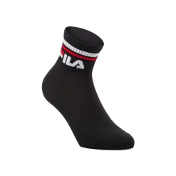 Calzini 3 paia neri corti in Cotone con logo Fila