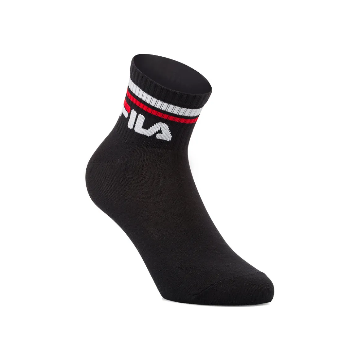 Calzini 3 paia neri corti in Cotone con logo Fila