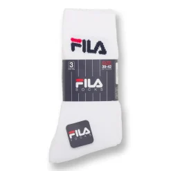 Calzini alti in Cotone bianchi 3 paia con logo Fila