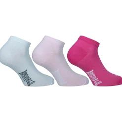 Calzini corti 5 paia da Donna rosa bianco e fucsia Lonsdale