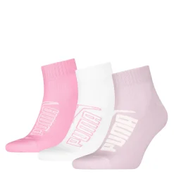 Calzini corti da Donna 3 paia rosa, bianco e lilla Puma