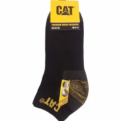 Calzini corti neri tecnici in cotone unisex Caterpillar