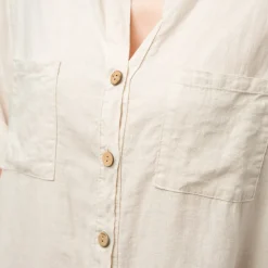 Camicia da donna misto lino beige Swish Jeans