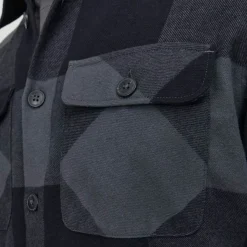 Camicia da uomo nera e grigia con bottoni Jack & Jones