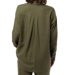 Camicia Verde da Donna in Misto Lino a Manica Lunga Swish Jeans