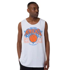 Canotta bianca da Uomo in Cotone squadra New York Knicks NBA