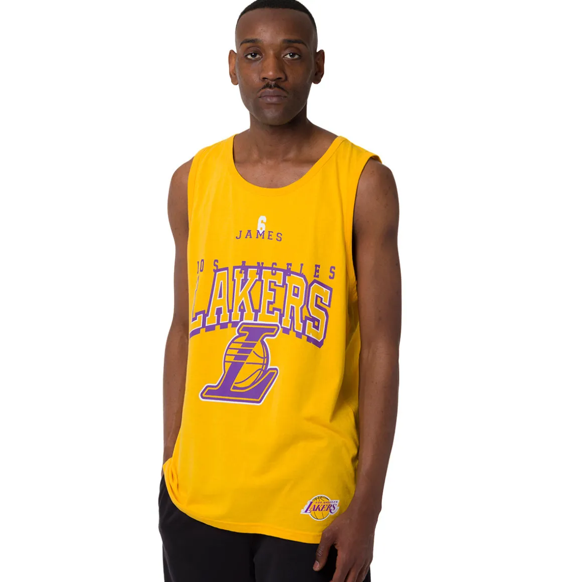Canotta sportiva da Uomo in Cotone gialla della squadra LA Lakers NBA