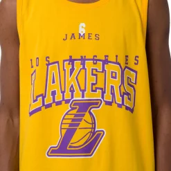 Canotta sportiva da Uomo in Cotone gialla della squadra LA Lakers NBA