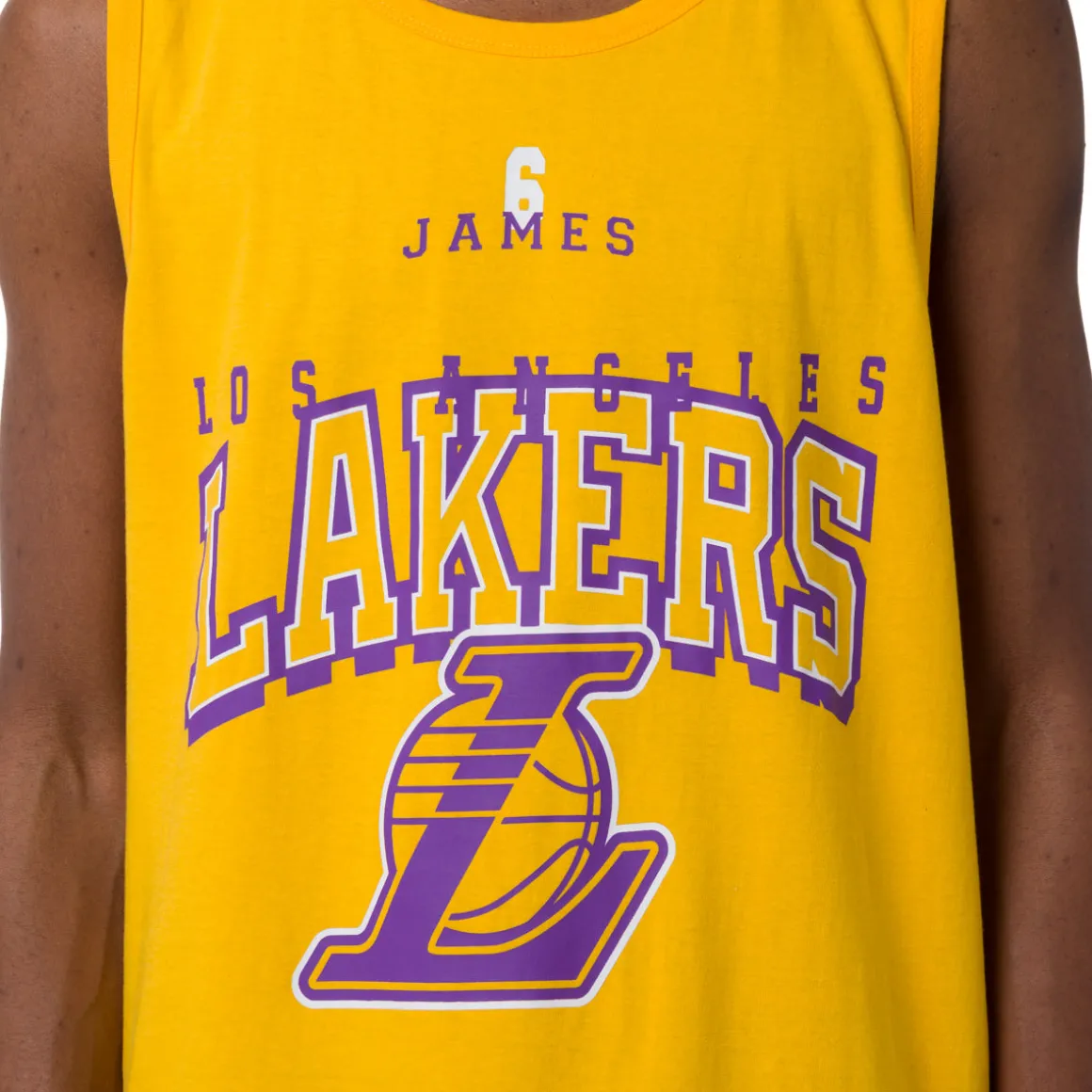 Canotta sportiva da Uomo in Cotone gialla della squadra LA Lakers NBA