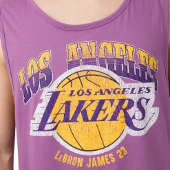 Canotta sportiva Viola da Uomo con stampa Lebron James e LA Lakers NBA