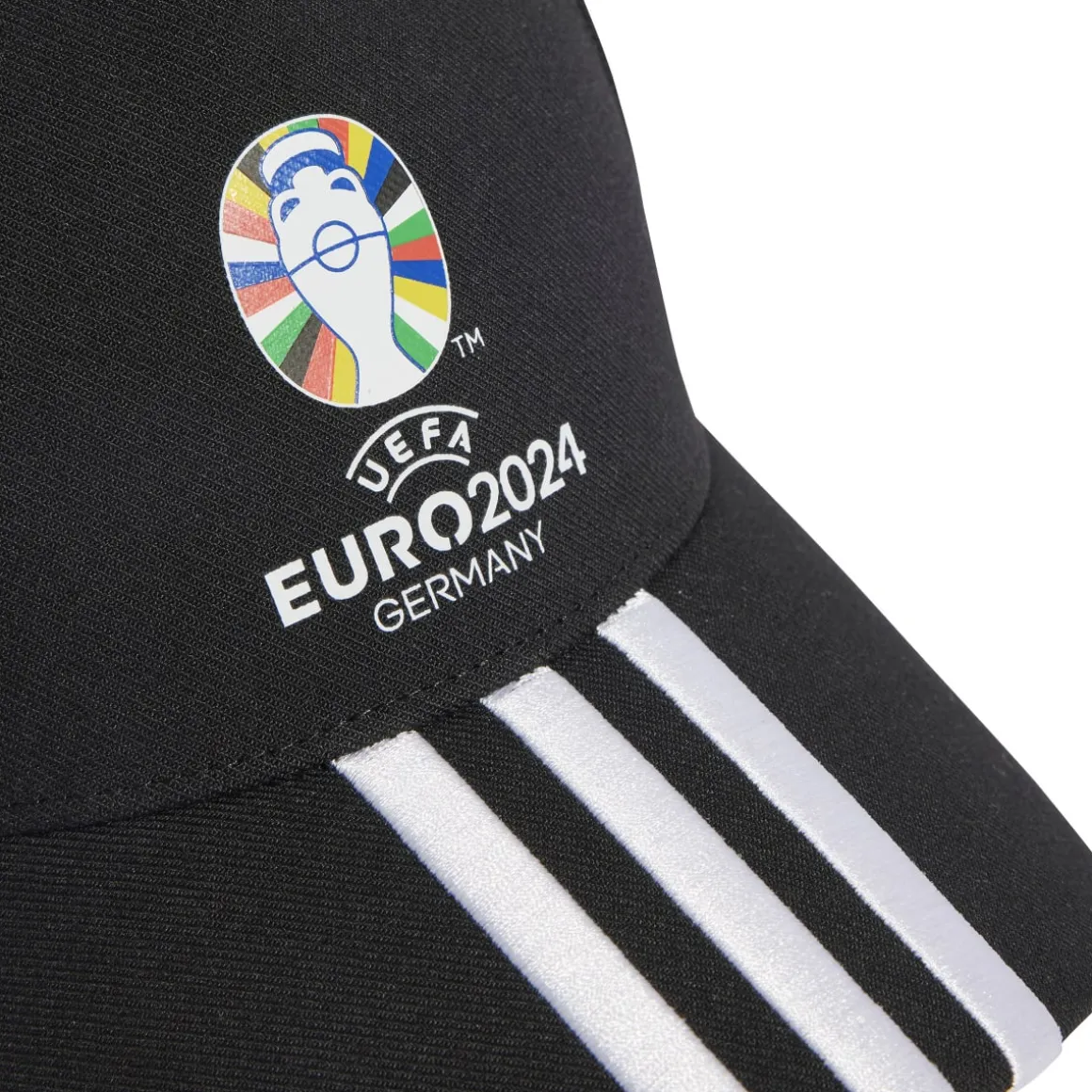 Cappellino con visiera nero e bianco adidas UEFA EURO24 Official Emblem