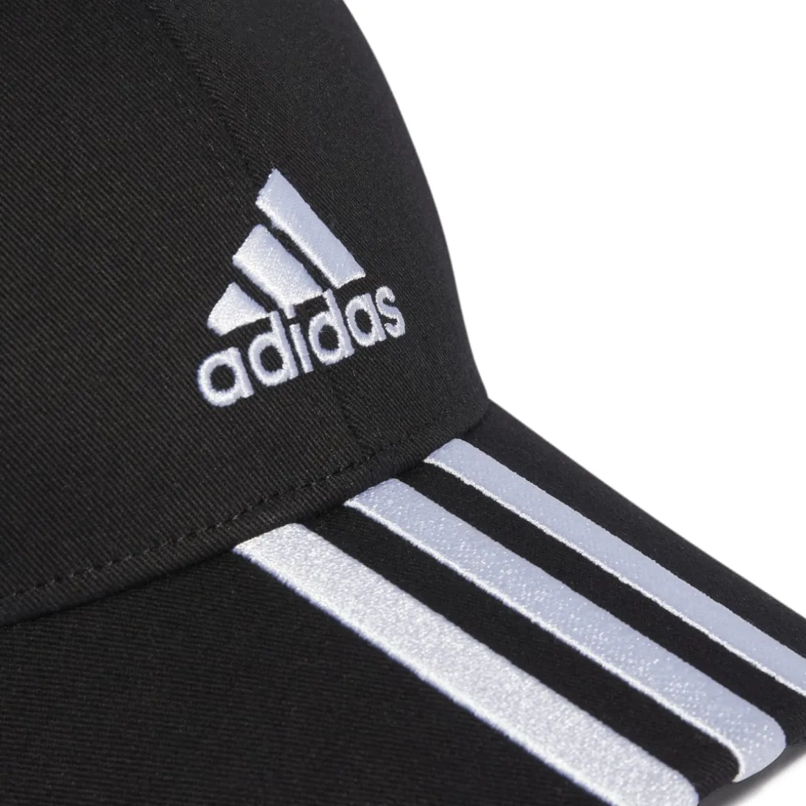 Cappellino da baseball nero adidas 3-stripes Cotton Twill