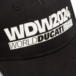 Cappellino da uomo nero con logo WDW2024 Ducati