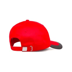 Cappellino da uomo rosso con dettaglio nero e logo Ducati